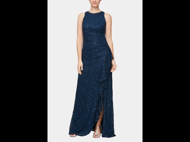 alex-evenings-petite-lace-side-ruffle-gown-black-size-10p-1