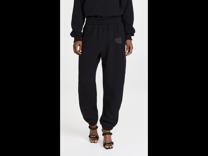 alexanderwang-t-black-elasticized-sweatpants-1