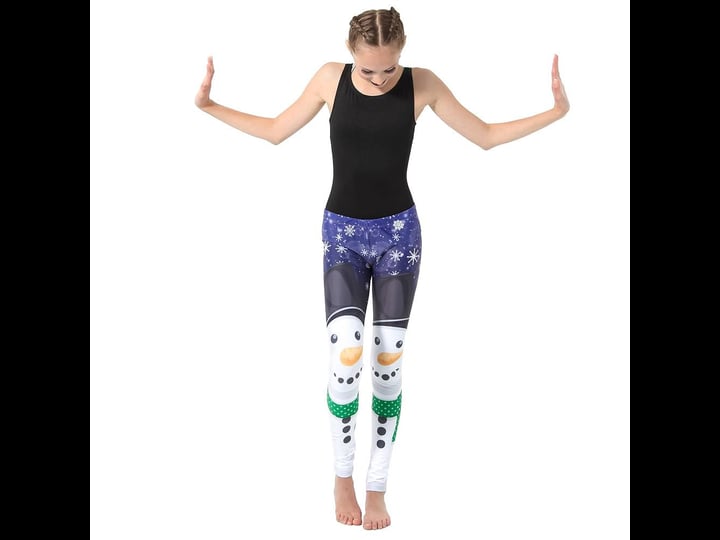 alexandra-collection-youth-snowman-leggings-girls-size-medium-1