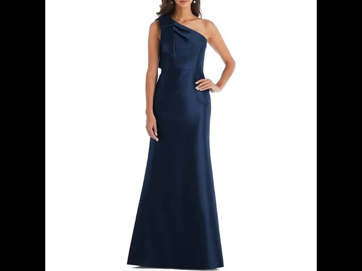 alfred-sung-bow-one-shoulder-satin-trumpet-gown-in-midnight-at-nordstrom-size-23