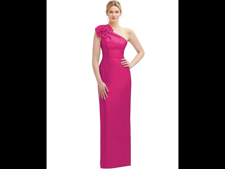 alfred-sung-d850-quick-delivery-oversized-flower-one-shoulder-satin-column-dress-in-think-pink-pink-1