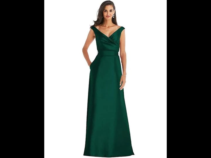 alfred-sung-off-the-shoulder-draped-wrap-satin-maxi-dress-green-1