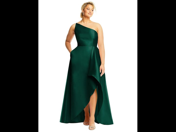 alfred-sung-one-shoulder-satin-gown-with-draped-front-slit-and-pockets-d831-green-15