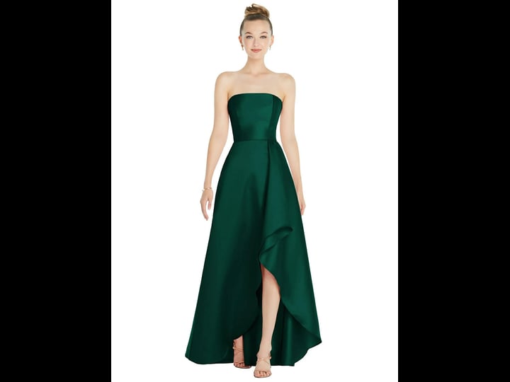 alfred-sung-strapless-satin-gown-with-draped-front-slit-and-pockets-d832-green-15