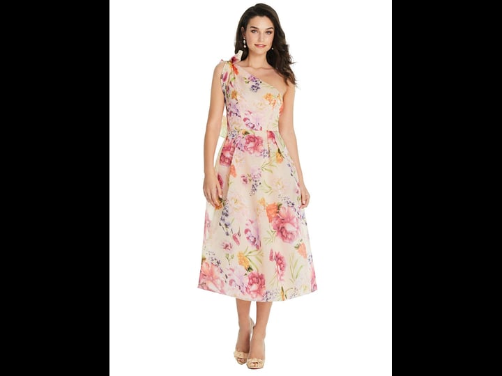 alfred-sung-womens-scarf-tie-one-shoulder-floral-organdy-midi-dress-penelope-print-size-11