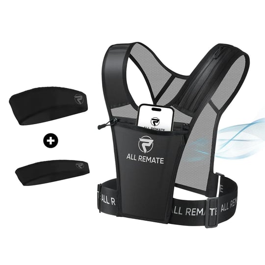 all-remate-running-vest-chest-phone-holder-adjustable-reflective-training-workout-gear-1