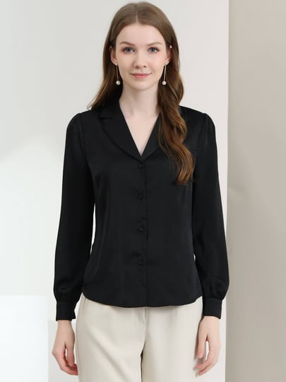 allegra-k-womens-elegant-collar-v-neck-long-sleeve-work-office-satin-button-down-shirt-black-medium-1