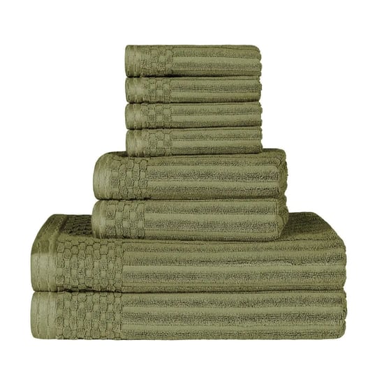 allmodern-alon-cotton-highly-absorbent-8-piece-solid-and-checkered-border-towel-set-color-sage-1