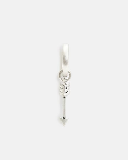 allsaints-mens-arrow-sterling-silver-hoop-earring-warm-silver-1