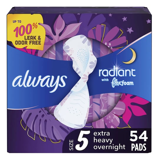always-radiant-feminine-pads-for-women-size-5-extra-heavy-overnight-pads-with-flexfoam-with-wings-li-1