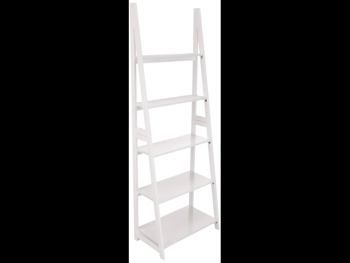 amazon-basics-modern-5-tier-ladder-bookshelf-organizer-solid-rubberwood-frame-white-1