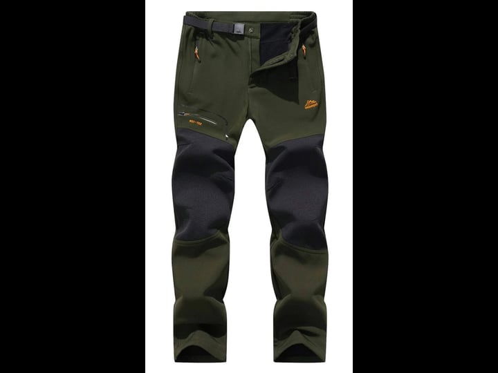 anlamb-mens-outdoor-waterproof-windproof-fleece-cargo-snow-ski-hiking-pantssf1602m-army-green-xs-1