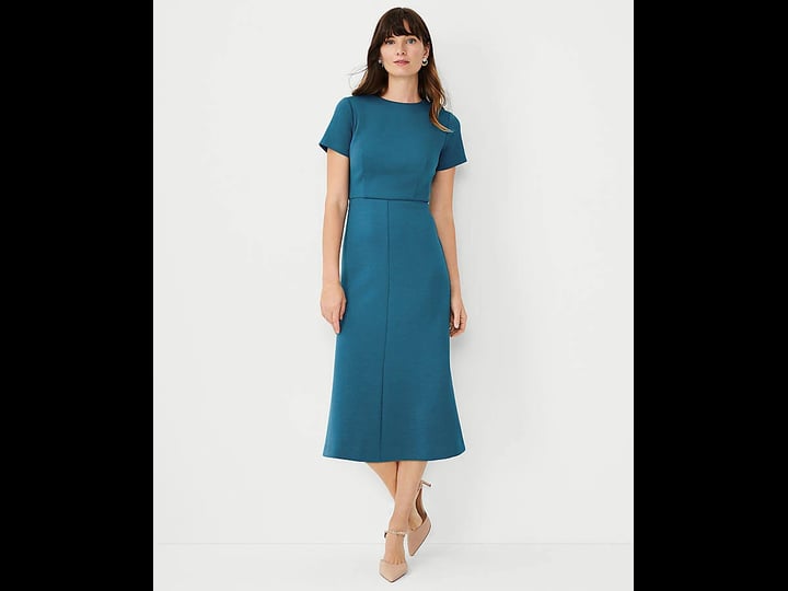 ann-taylor-the-petite-flare-dress-in-double-knit-size-00-dragonfly-womens-1