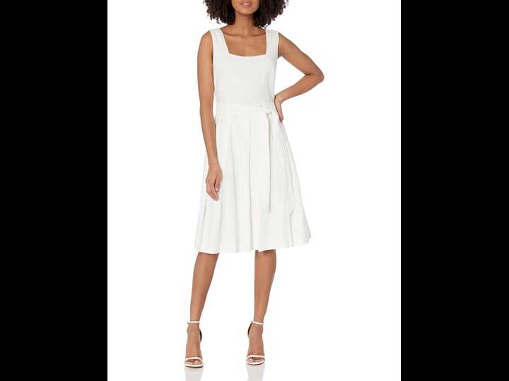 anne-klein-womens-square-neck-fit-flare-dress-bright-white-size-5