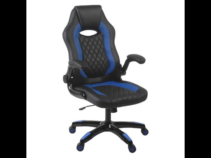 aon-archeus-black-and-blue-vinyl-gaming-chair-with-adjustable-arms-1