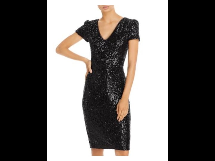 aqua-formal-womens-black-zippered-sequined-v-back-slitted-lined-short-sleeve-v-neck-knee-length-even-1