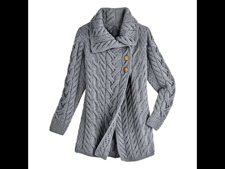 aran-woolen-mill-womens-merino-wool-sweater-jacket-wrap-front-shawl-collar-ocean-grey-small-1