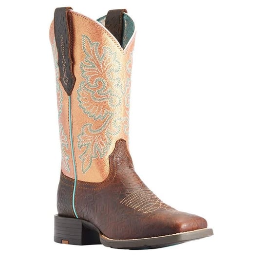 ariat-toasted-blanket-emboss-round-up-stretchfit-wide-square-toe-womens-11-inch-western-boots-100470-1