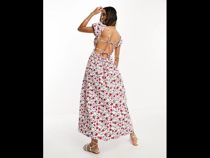 asos-design-milkmaid-ruched-bust-midi-dress-with-open-tie-back-in-bright-floral-print-multi-1