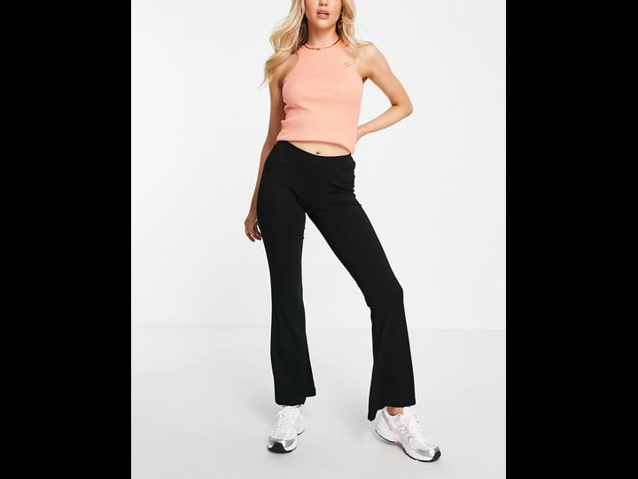asos-design-pull-on-low-rise-flare-pants-in-black-1