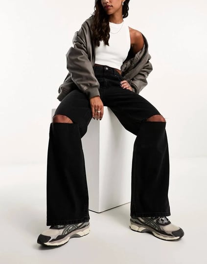 asos-design-ripped-wide-leg-dad-jeans-in-black-1