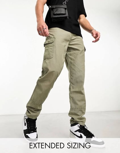 asos-design-skater-fit-cargo-pants-in-khaki-1