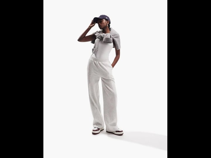 asos-design-straight-leg-sweatpants-in-ice-heather-gray-1