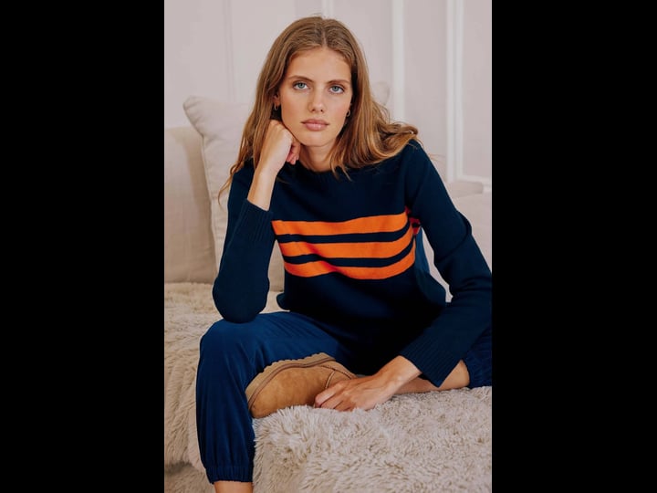 aspiga-ladies-sustainable-merino-wool-cali-navy-orange-jumper-1