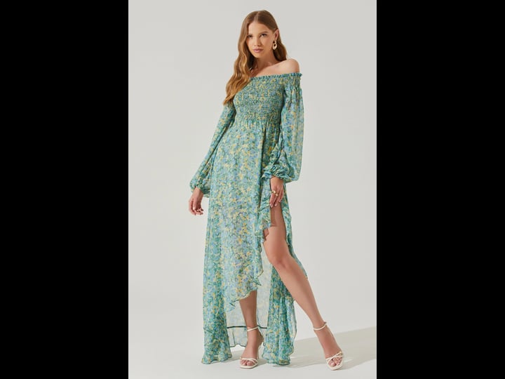astr-the-label-katlynne-floral-off-shoulder-long-sleeve-maxi-dress-size-m-green-blue-yellow-1