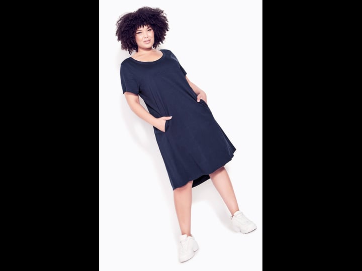 avenue-plus-size-hello-sunshine-plain-dress-navy-size-26w-28w-1