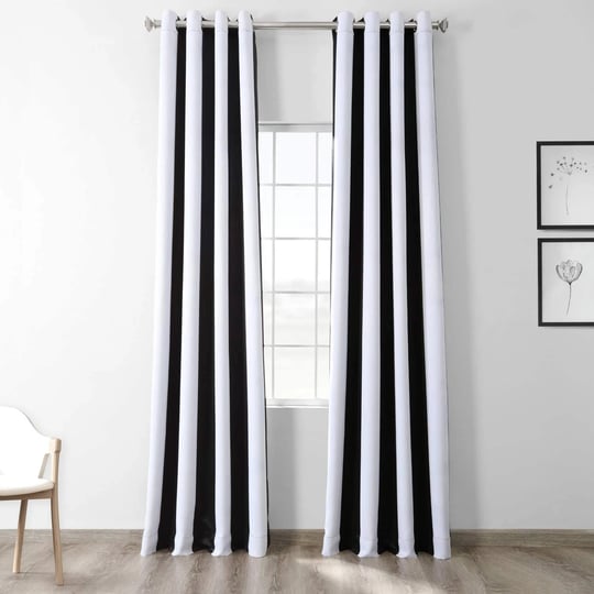 awning-black-white-stripe-grommet-blackout-curtain-1
