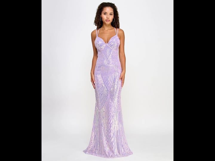b-darlin-juniors-sequin-gown-lilac-iridescent-size-3-5