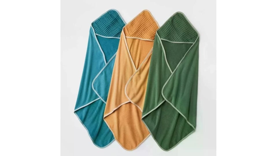 baby-boys-3pk-waffle-hooded-bath-towel-cloud-island-olive-green-1