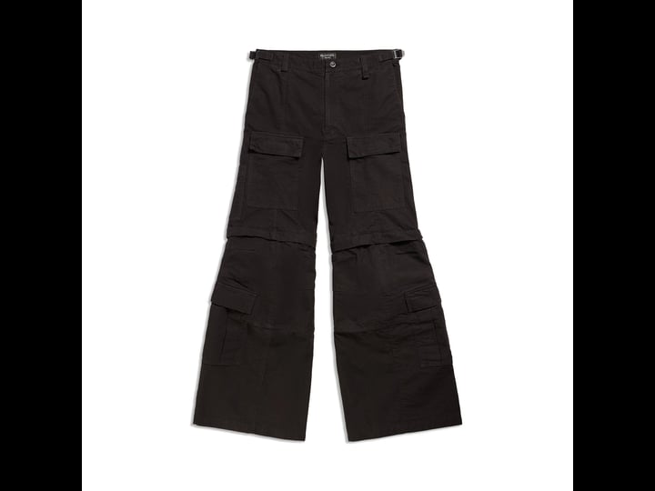 balenciaga-flared-cargo-pants-black-mens-l-cotton-1