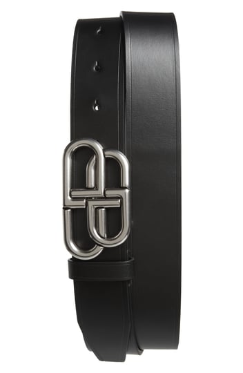 balenciaga-logo-leather-belt-black-1