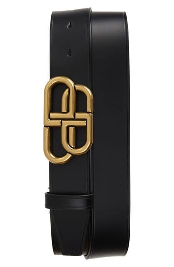 balenciaga-mens-bb-logo-leather-belt-black-size-37