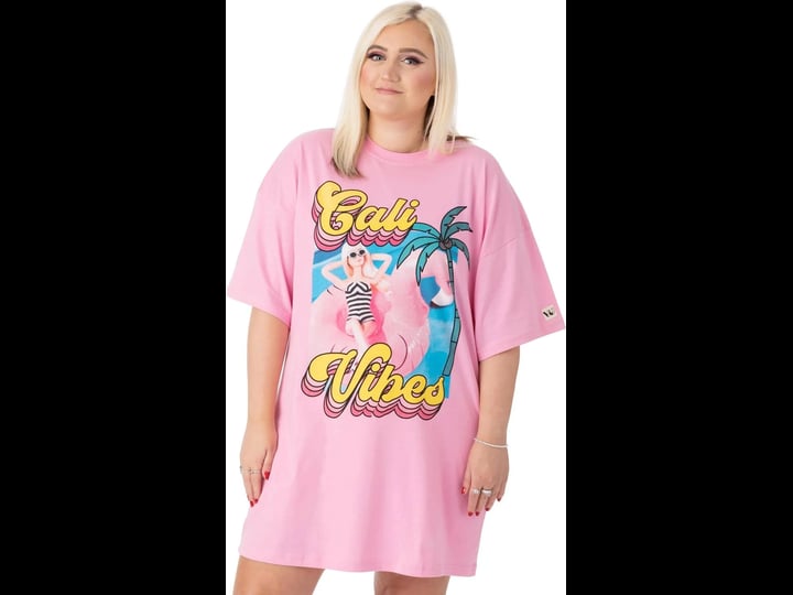 barbie-womens-cali-vibes-oversized-t-shirt-dress-womens-size-large-1