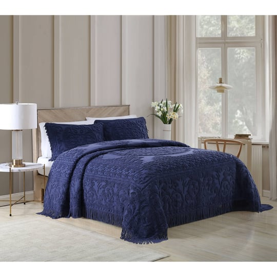 beatrice-home-fashions-medallion-chenille-bedspread-king-navy-1