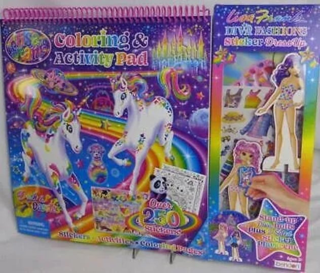 bendon-lisa-frank-coloring-and-activity-pad-diva-fashions-sticker-dress-up-giant-activity-set-40-act-1