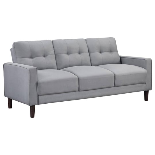 benjara-bow-77-inch-sofa-grid-tufted-back-track-arms-self-welt-trim-gray-1