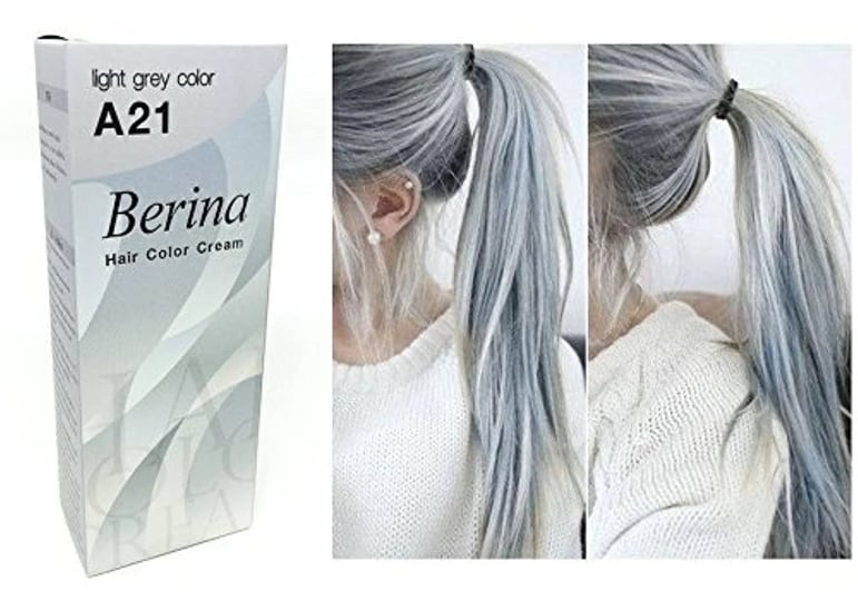 berina-a21-light-grey-silver-permanent-hair-dye-color-cream-unisex-punk-style-1