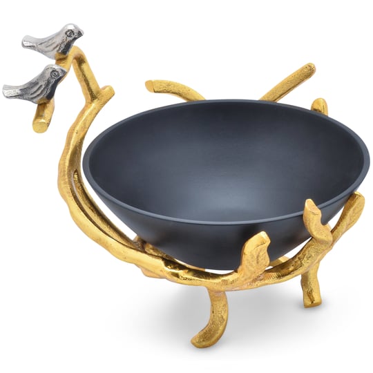 berkware-black-decorative-bowl-on-gold-branch-stand-with-silver-birds-1