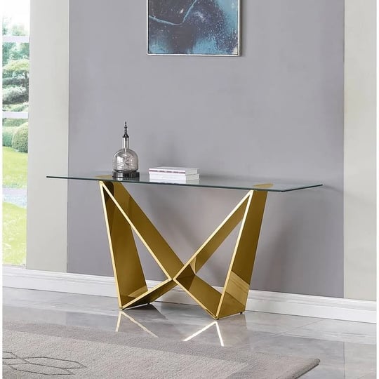 best-quality-furniture-10mm-clear-tempered-glass-console-table-w-gold-steel-ct405-1