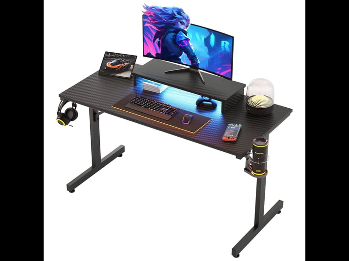 bestier-42w-small-led-gaming-computer-desk-with-monitor-stand-cup-holder-headset-hooks-carbon-fiber--1