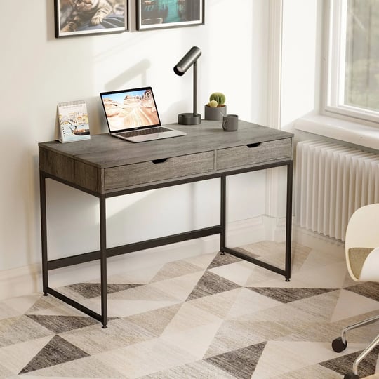 bestier-44w-student-desk-with-drawers-gray-1