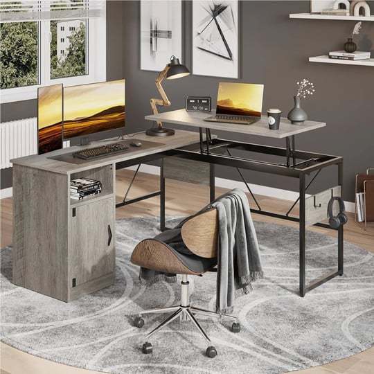 bestier-95-2-inch-l-shaped-desk-with-lift-top-sit-to-stand-corner-computer-desk-with-cabinet-for-hom-1