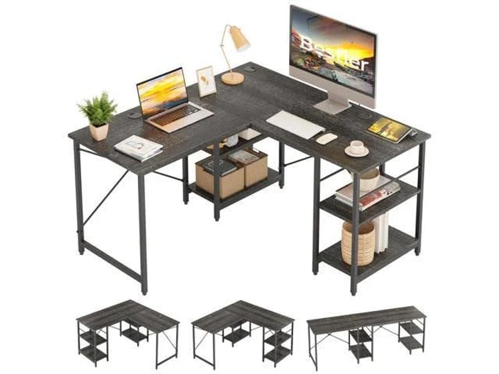 bestier-desk-with-shelves-86-inch-reversible-corner-computer-desk-or-2-person-long-table-for-home-of-1