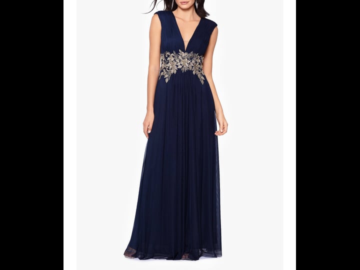 betsy-adam-womens-embroidered-v-neck-gown-navy-gold-size-13