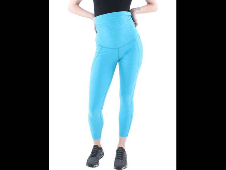 beyond-yoga-womens-maternity-fold-over-athletic-leggings-blue-m-1