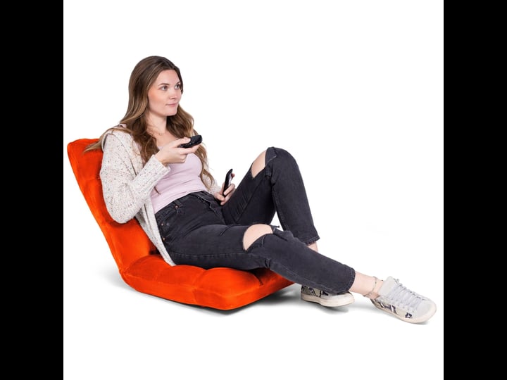 birdrock-home-adjustable-14-position-memory-foam-floor-chair-gaming-chair-orange-1